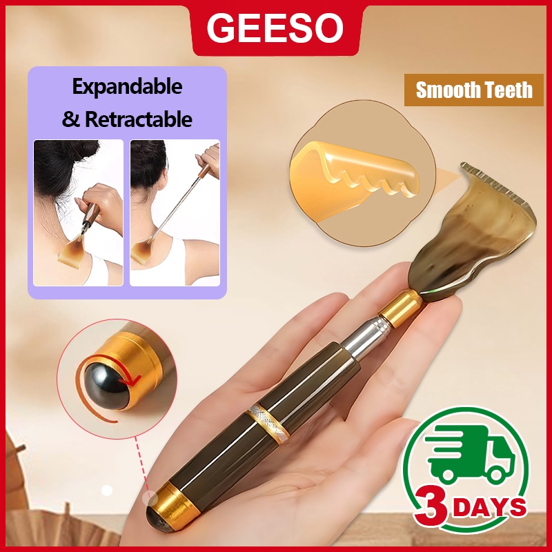 GEESO สแตนเลสกลับ Scraper ขยายกลับ Scraper Scraper Scratcher Homeware Telescopic gun