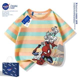 [จัดส่งในวันเดียวกัน] เสื้อยืดผ้าฝ้ายแท้สำหรับทั้งชายและหญิง ออกแบบตามธีมซูเปอร์ฮีโร่ ระบายอากาศได้ดี และดูดซับเหงื่อ