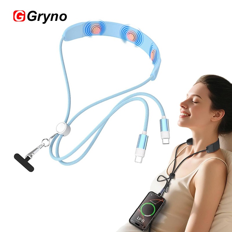 Gryno 100W Fast Charging สาย USB C พร้อมนวดคอสาย Type-C 3 โหมด