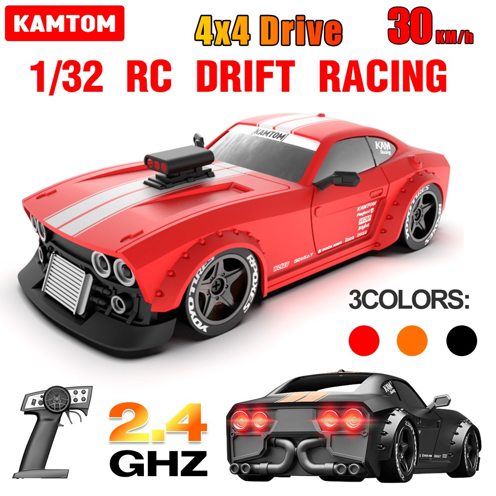 Kamtom 1/32 Rc Drive สี่ล้อ Drift 3299 รถแข่งรีโมทคอนโทรล Cross Border ใหม่ Professional ผู้ใหญ่ความเร็วสูง Charger