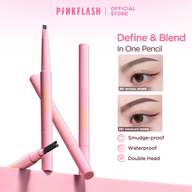 Pinkflash Ohmyemoji ดินสอเขียนคิ้ว ติดทนนาน กันน้ำ 8 ชั่วโมง