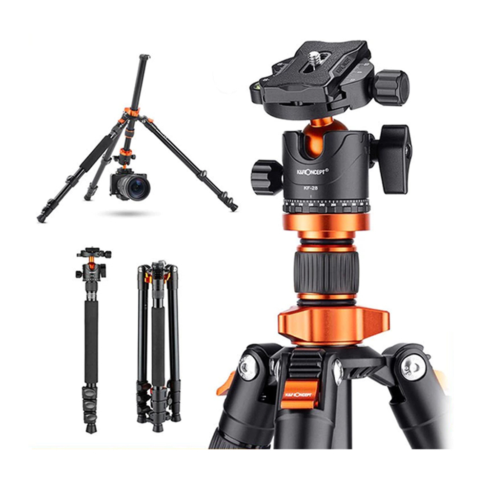 K&F CONCEPT K254A3 BH-28L หัว CNC ประดิษฐ์ขาตั้งกล้องอัลลอยด์ - ล็อคหัวเข็มขัดแผ่น-การหล่อที่แม่นยํา