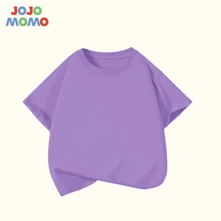 【ส่งในวันเดียวกัน】เสื้อยืดเด็กแขนสั้น สีพื้น 9 สีให้เลือก (ขาว-ดำ-ชมพู-ส้มอ่อน-ฟ้า-เขียว-น้ำตาล-แดง-ม่วง) ผ้าฝ้าย 100% ระบายอากาศดี ใส่สบาย แบบ Unisex