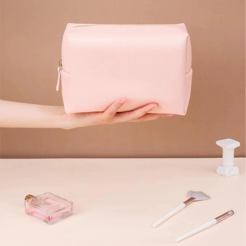 กระเป๋าใส่ของเดินทางกันน้ำได้แบบพกพาความจุขนาดใหญ่กระเป๋าเก็บของ PU แบบเรียบง่ายและทันสมัยกระเป๋าเครื่องสำอาง - รูปที่ 6