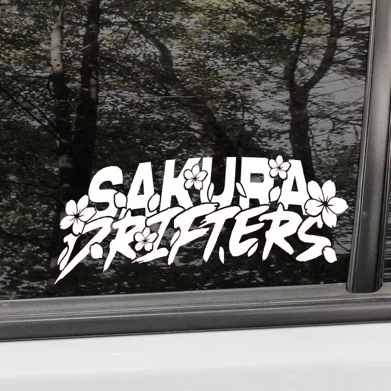 Sakura Drifters แปรงสําหรับ JDM สติกเกอร์ Cherry Blossom กลีบตกแต่งกระจกอุปกรณ์ภายนอกกันน้ําไวนิล De