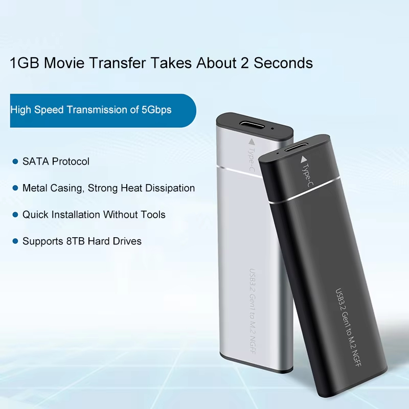 M.2 SSD Enclosure NVMe USB3.1 ภายนอก HDD Case 10Gbps PCIe SSD กล่องอินเทอร์เฟซ Type-C NVME Protocol