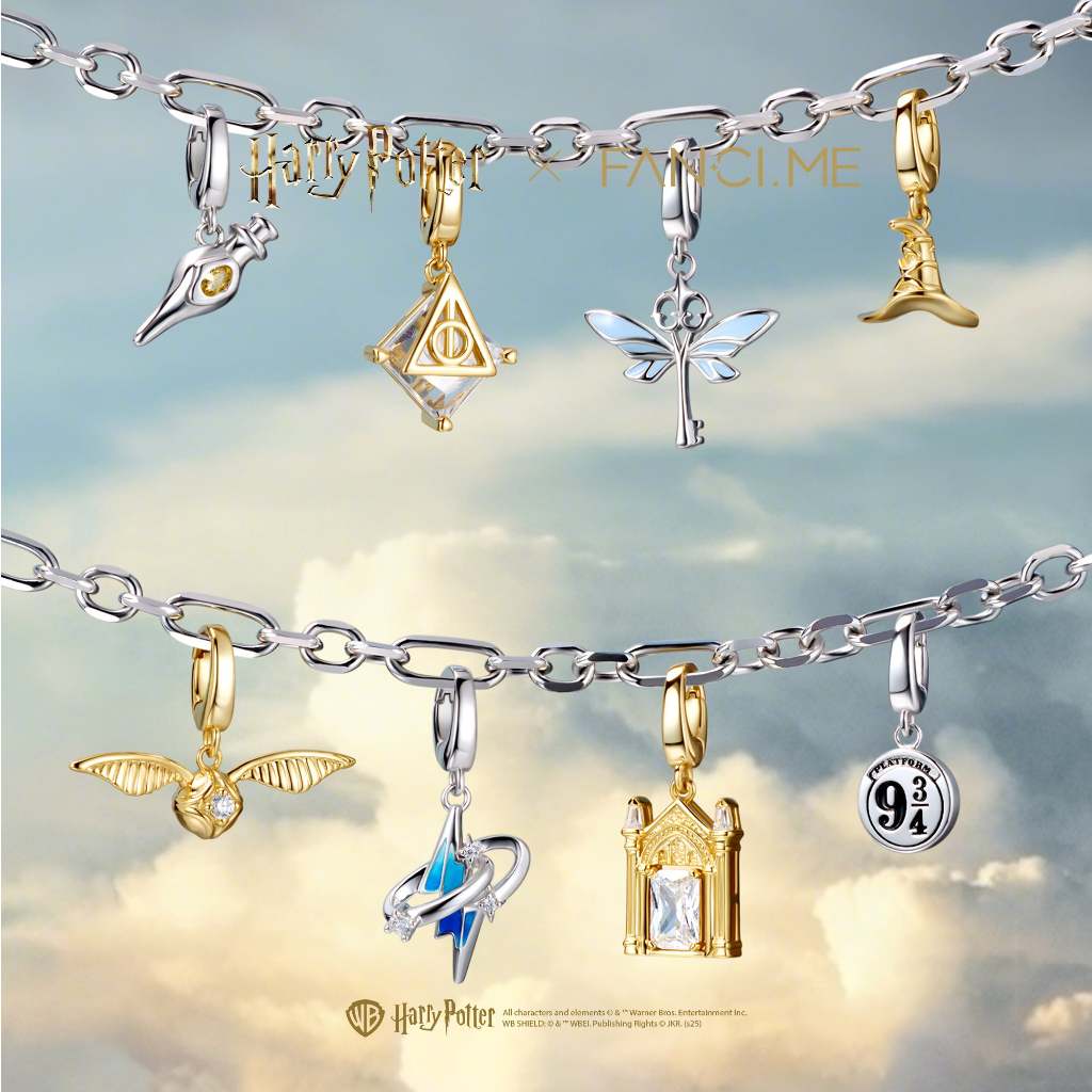 FANCIME x Harry Potter เงินสเตอร์ลิง Charm จี้ DIY สร้อยข้อมือสร้อยคอ DIY ต้องมี Jewerly สําหรับ Potterhead (เฉพาะจี้)