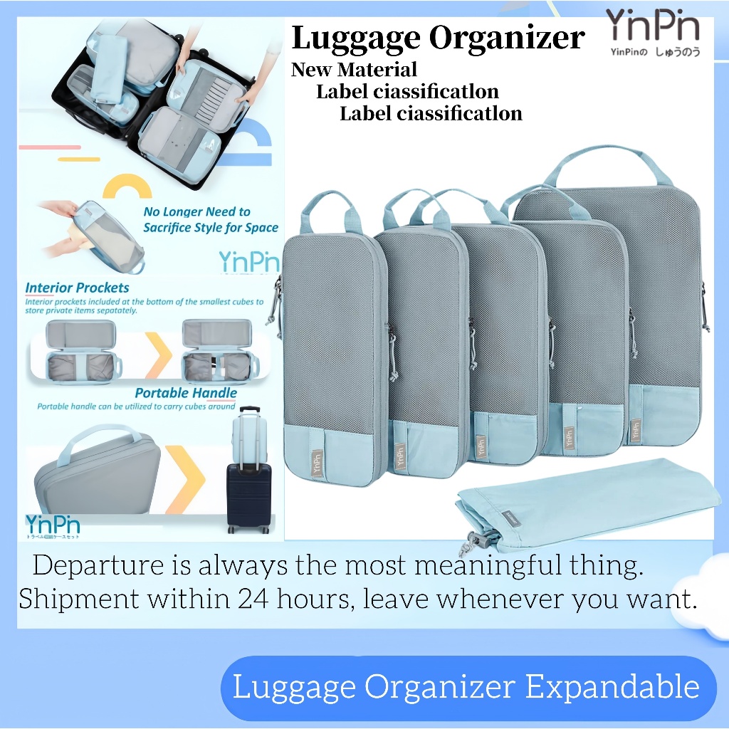 บีบอัดบรรจุก้อนขยายกระเป๋าเดินทางออแกไนเซอร์กระเป๋าเดินทางถุงเก็บกระเป๋าเดินทาง2-12 ชิ้นชุดกระเป๋าเดินทางคู่รัก
