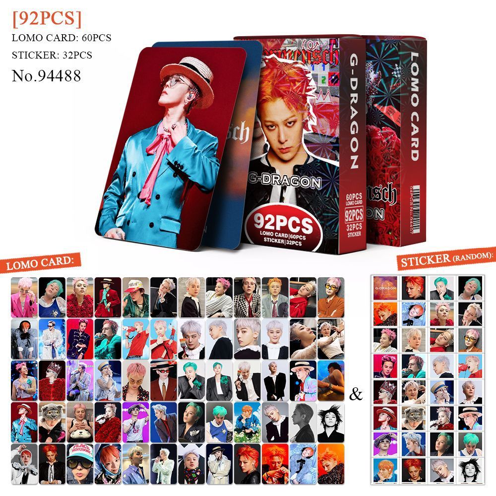 Bigbang G-DRAGON 3RD ALBUM bermensch Photocard Lomo Card โปสการ์ด 55 ชิ้น/กล่อง