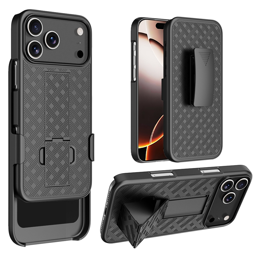 IPhone Air 2025 เคสโทรศัพท์,iPhone 17 6.3 ShockProof Heavy Duty Armour Tough Stand Case พร้อมคลิปเข็