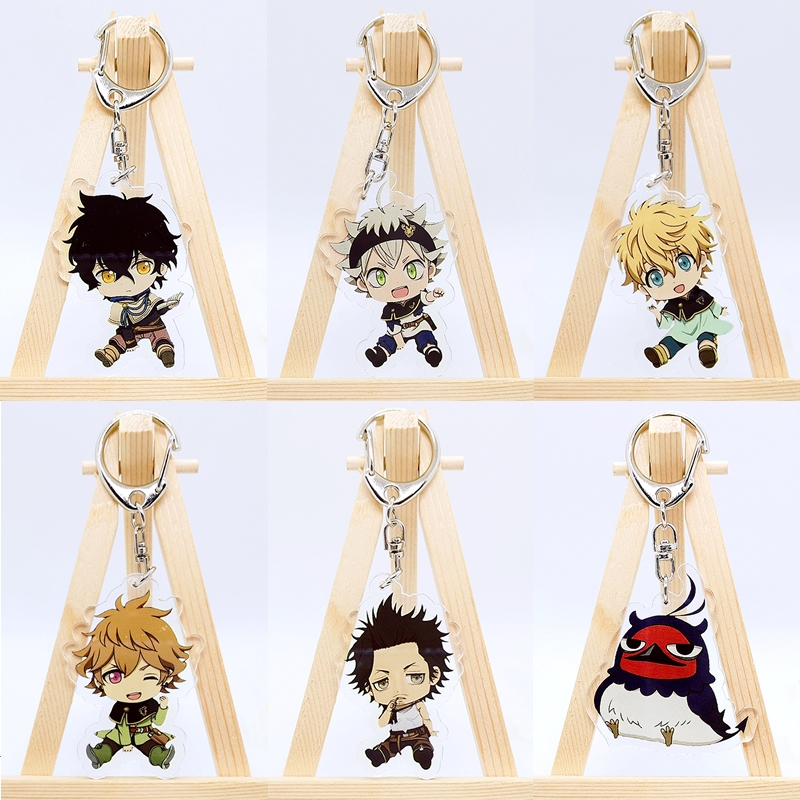 Black Clover Asta Yuno Grinbellor พวงกุญแจอะคริลิคสองด้าน - อนิเมะน่ารักสะสม