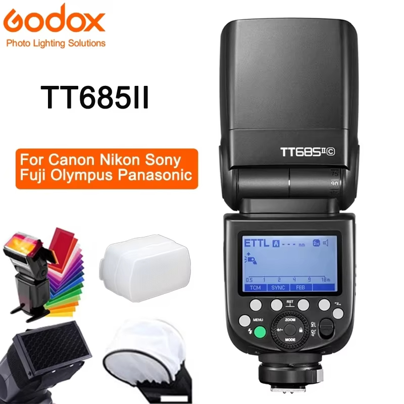 Godox TT685II TTL HSS กล้องแฟลช Speedlite TT685 II ระบบ X ไร้สาย 2.4G ในตัว