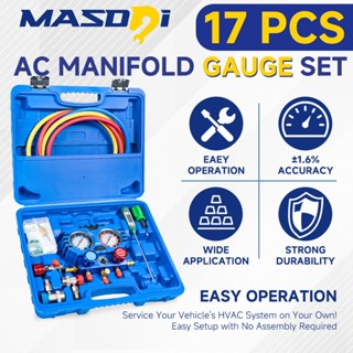 Masdsi 3 Way AC Gauge Set, AC Manifold Gauge Set เหมาะสําหรั…