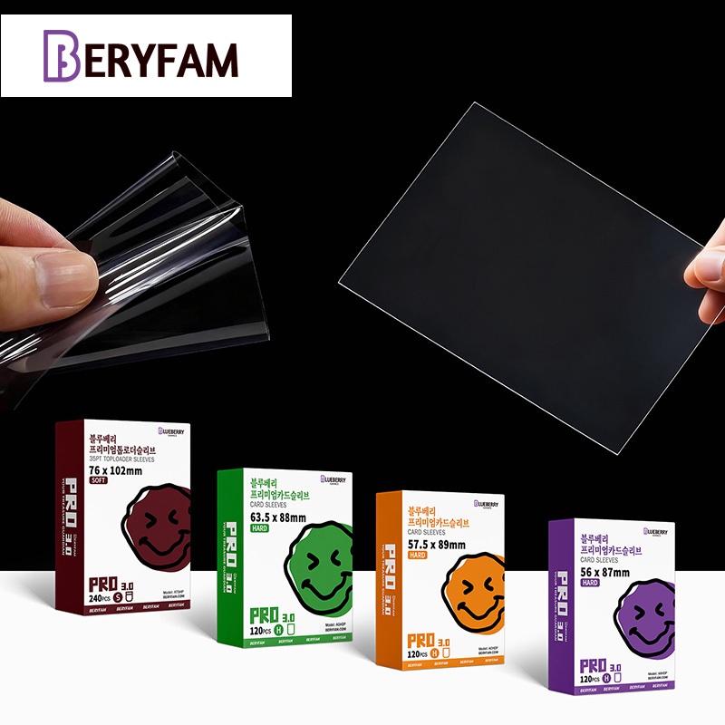 120 ชิ้น Blueberry Card Sleeves การ์ด protector Photocard Sleeve 120CT HD Clear Card Film MTG BERYFA