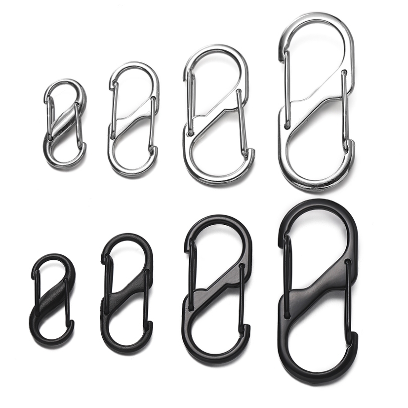 St.kunkka 5Pcs ตะขอก้ามปูโลหะผสม ตะขอคาราบิเนอร์ ตัว S คาราไบเนอร์ ตะขอเซฟตี้ DIY พวงกุญแจ
