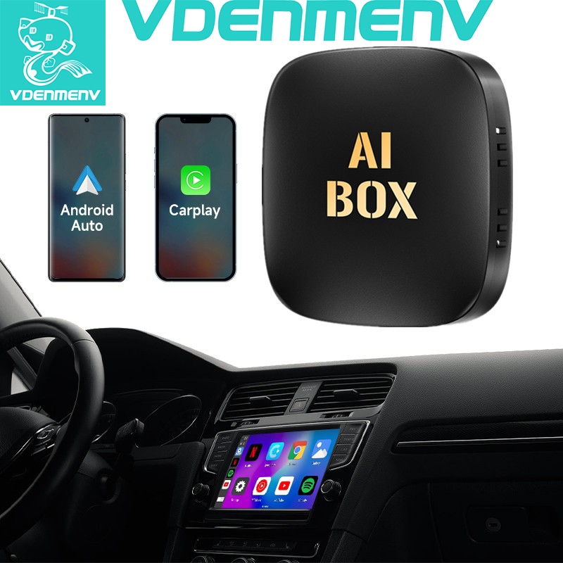 AB022 2G + 16G/32G ไร้สาย Apple CarPlay Android อะแดปเตอร์อัตโนมัติพร้อม Youtube Netflix รถเล่น Dong