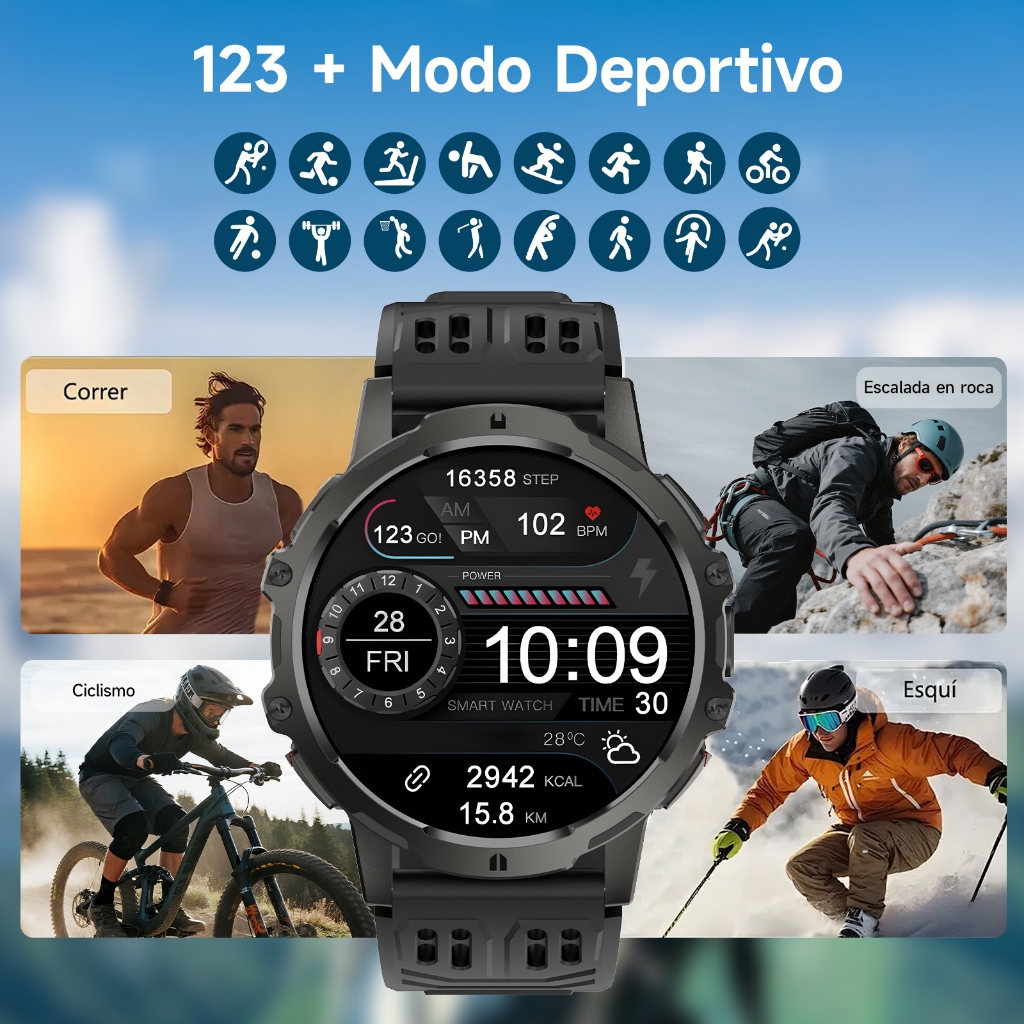 SKMEI B72 โลหะสมาร์ทนาฬิกา 1.75 นิ้วหน้าจอขนาดใหญ่ 15 วันอายุการใช้งานแบตเตอรี่ยาวนาน 1000mAh Health