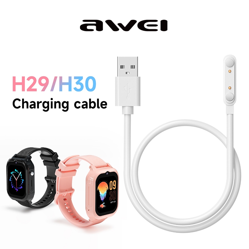 Awei H29/H30/H66 สายชาร์จแม่เหล็กสำหรับนาฬิกาเด็ก 2 พิน แบบ USB