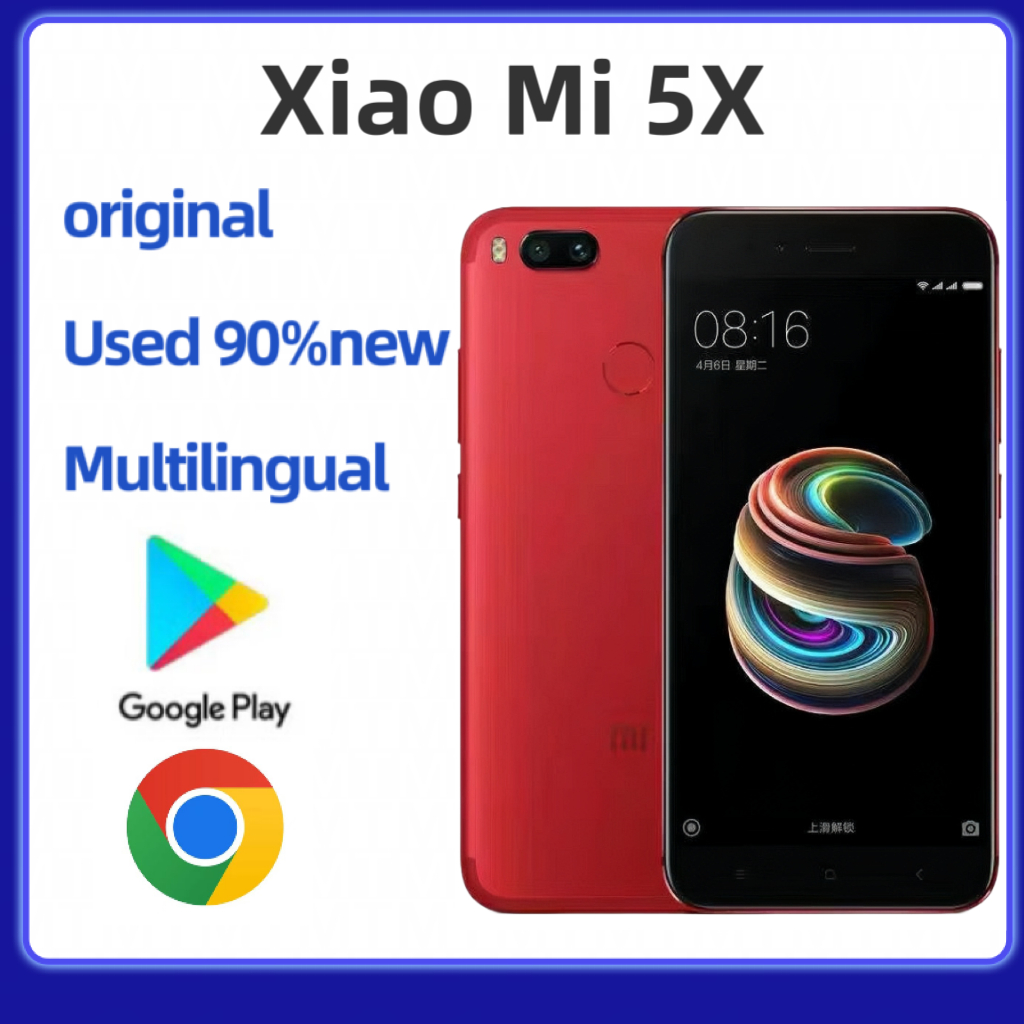 Original Xiaomi MI5X 4+64GB สมาร์ท 4G โทรศัพท์ 12.0MP 3080mAh 5.5 นิ้วโทรศัพท์มือสอง 90% ใหม่
