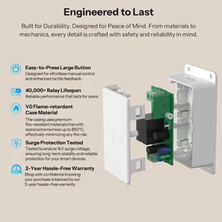 SONOFF BASIC-1GS Matter Over WiFi สมาร์ทสวิทช์ Basic Gen5 Matter Protocol พื้นผิวสัมผัสขนาดใหญ่ Magic Switch โหมดควบคุมท้องถิ่นที่เชื่อถือได้ Matter-ใช้งานร่วมกับ Apple Eco ระบบ