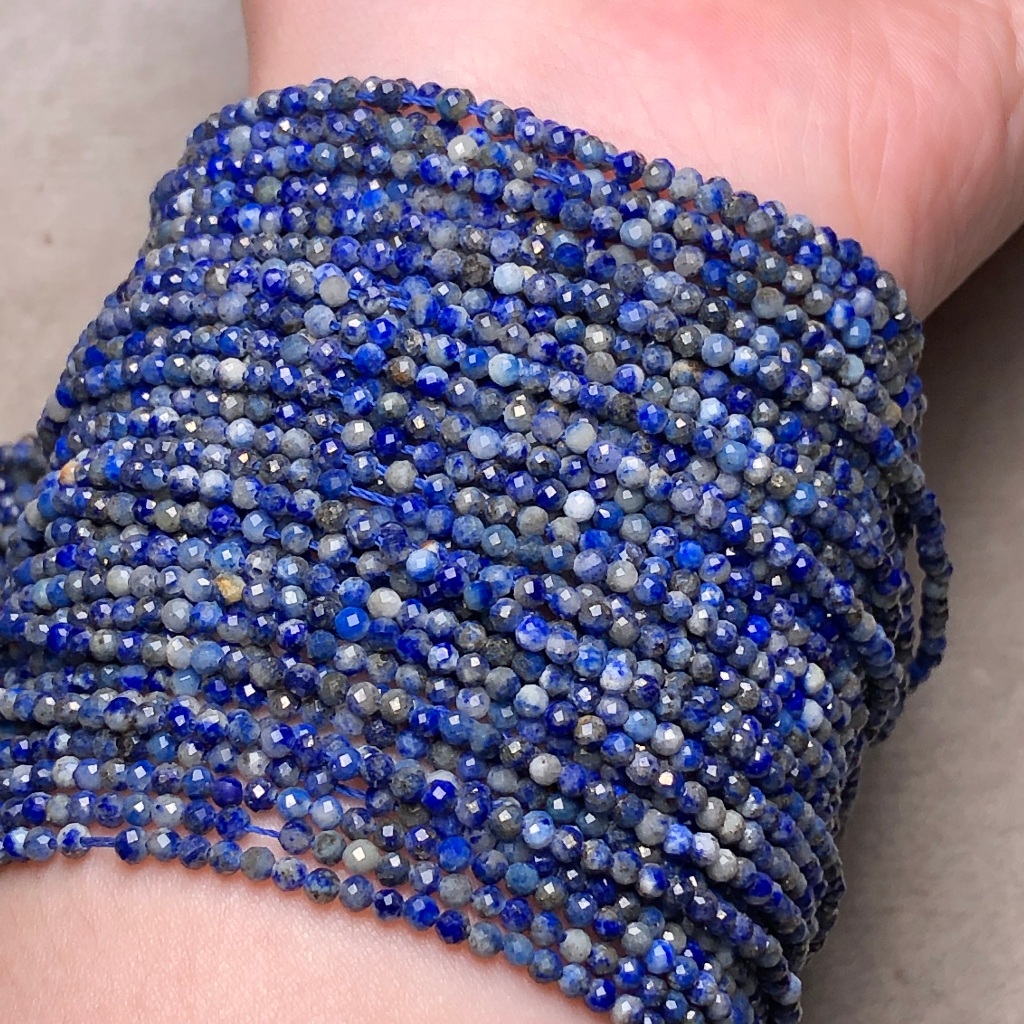 ธรรมชาติ Lapis Lazuli Faceted DIY 2mm - Lapis Stardust
