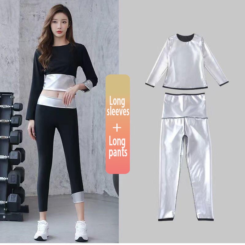 กางเกงเลกกิ้งซาวน่าสำหรับผู้หญิง ออกแบบเพื่อออกกำลังกายและโยคะ เอวสูง กระชับและระบายเหงื่อดี - รูปที่ 6