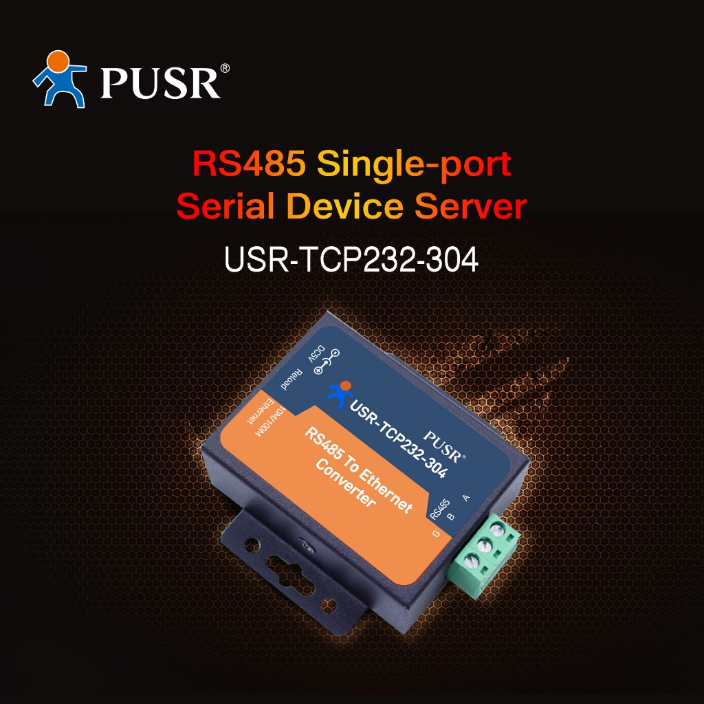 PUSR RS485 เป็นตัวแปลงอีเธอร์เน็ต Modbus RTU ถึง TCP Serial to Ethernet Converter USR-TCP232-304