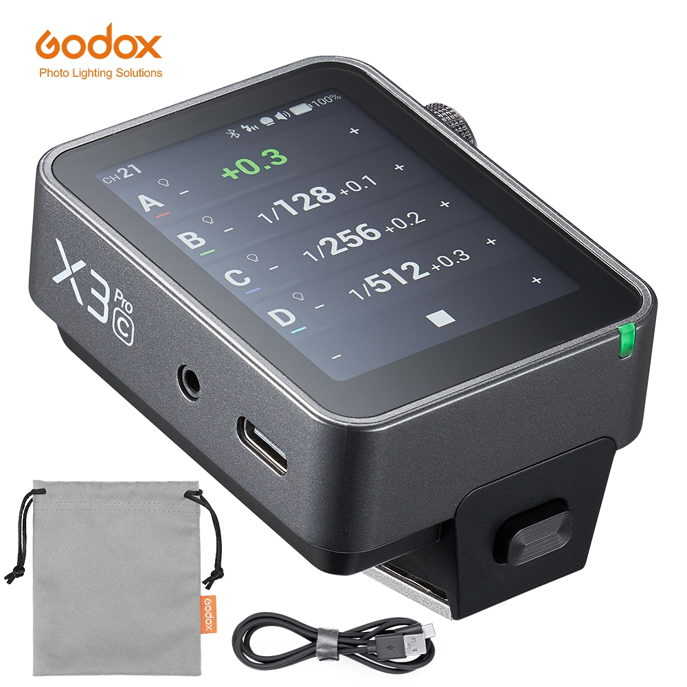 Godox X3PRO C/N/S/F/O 2.4 นิ้ว TTL HSS 2.4G แฟลชทริกเกอร์ไร้สาย OLED เครื่องส่งสัญญาณหน้าจอสัมผัส