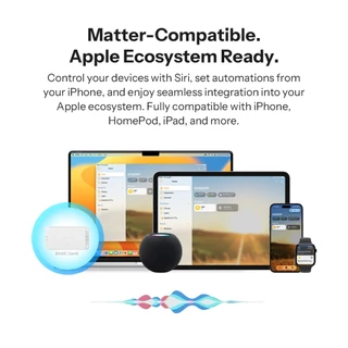 SONOFF BASIC-1GS Matter Over WiFi สมาร์ทสวิทช์ Basic Gen5 Matter Protocol พื้นผิวสัมผัสขนาดใหญ่ Magic Switch โหมดควบคุมท้องถิ่นที่เชื่อถือได้ Matter-ใช้งานร่วมกับ Apple Eco ระบบ