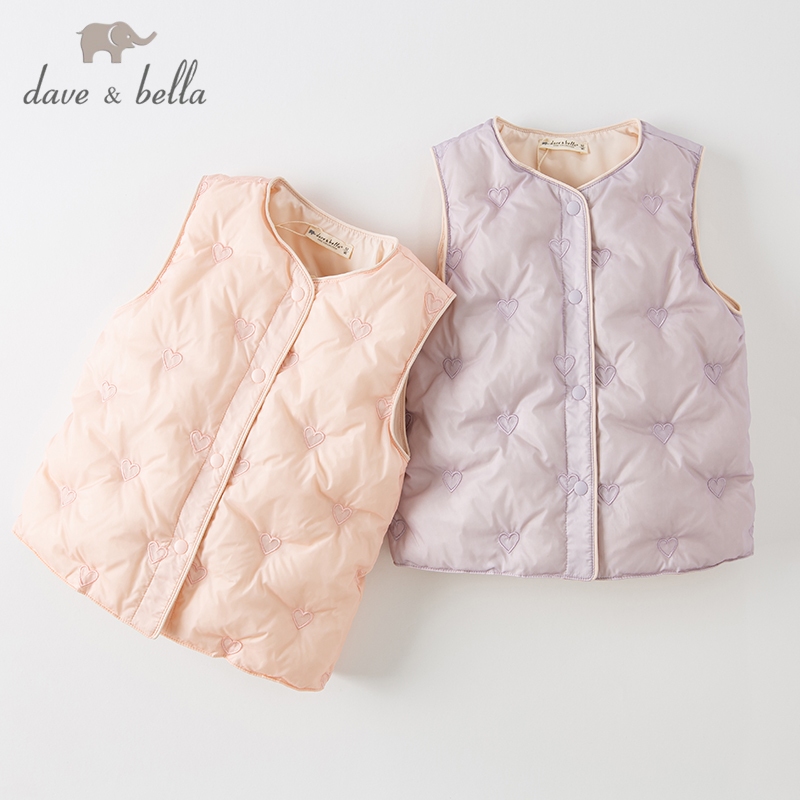 Dave Bella 6M-14Y เสื้อแจ็คเก็ตขนเป็ดสำหรับสาว ๆ ในฤดูใบไม้ร่วงและฤดูหนาว น่ารักและทันสมัย DB4224616