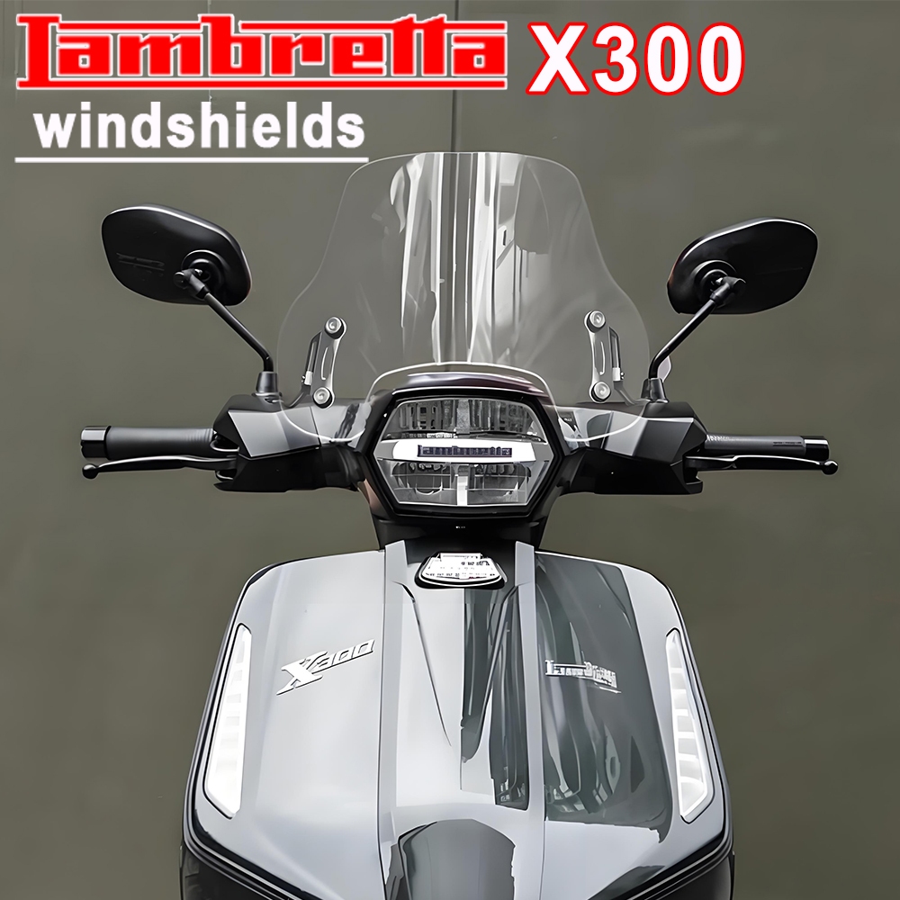 รถจักรยานยนต์กระจกกระจก Deflector ด้านข้างสําหรับ LAMBRETTA X300 GT X300 GP X300 SR X125 X200