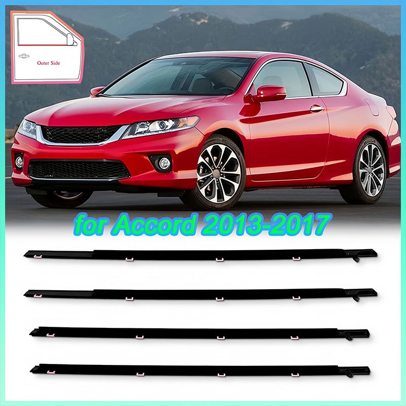 Honda Accord คิ้วรีดน้ำขอบกระจก ราคา4เส้น  คิ้วรีดน้ำยางรีดนำ้ขอบกระจก คิ้วรีดน้ำขอบกระจก For Accord G9 ปี2013-2017