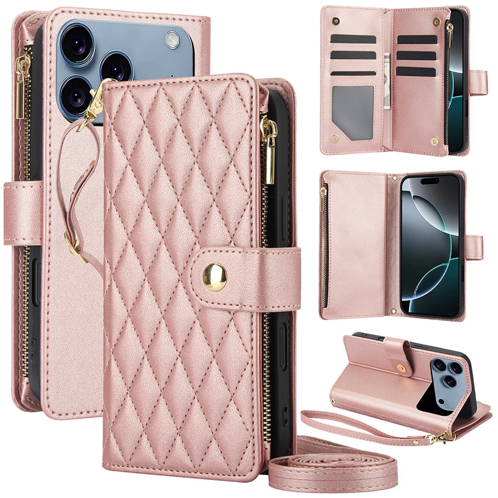 เคสโทรศัพท์ เคส การ์ดสําหรับ iPhone15 16 17 Pro Max พร้อมสายคล้อง lanyard กระเป๋าใส่เหรียญฝาครอบพร้อมผู้ถือบัตรช่องใส่การ์ดสําหรับ iPhone 16 Pro Max 14 Pro Max 15 16 Plus 13 11 12 promax 16E 17 Air Case