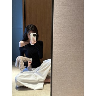 Moses Queen/Queen of Mercy เสื้อยืดคอกลมแขนยาวสีพื้นสไตล์เกา…