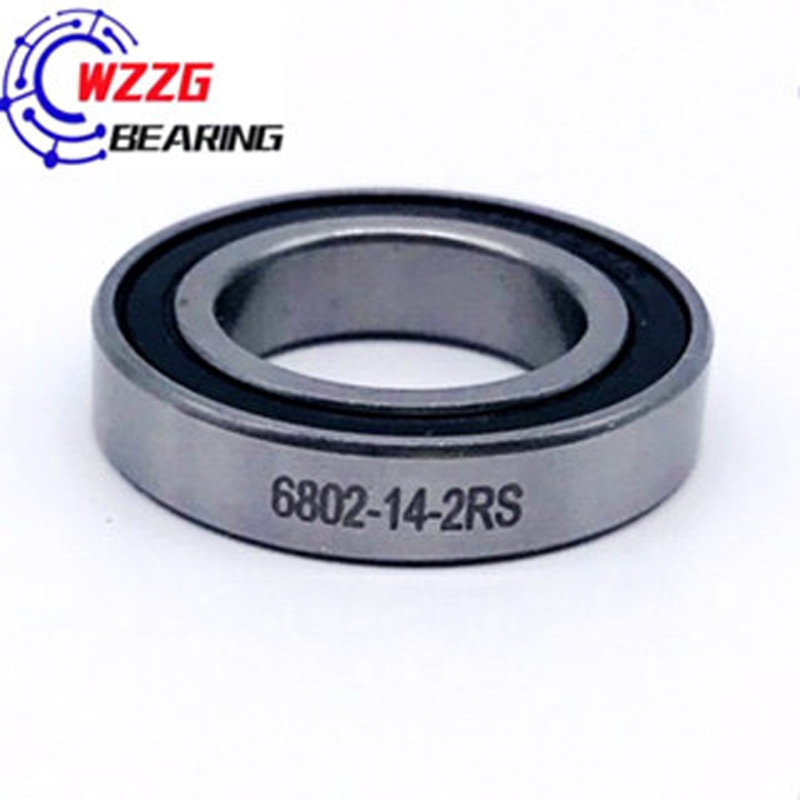 WZZG 2PCS แบริ่งกลองดอกไม้ 6802-14-2RS, 6802-2RS รูใน 14 มม. (14x24x5 มม.)