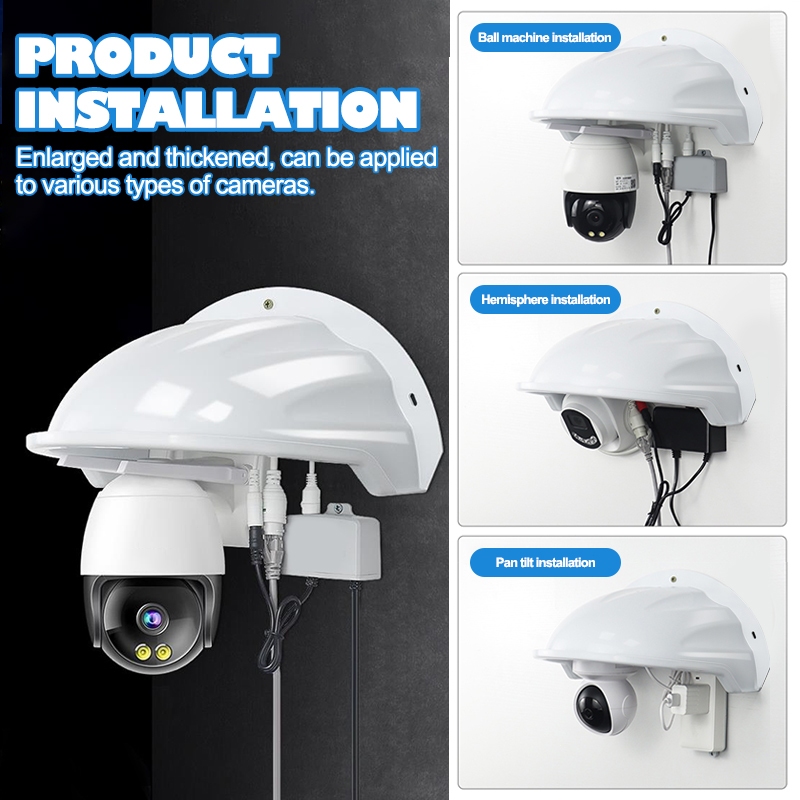 ใหม่สากลกลางแจ้งกล้องวงจรปิดป้อมปืนโดมกล้องอาทิตย์ฝนบังแดดปกคลุมสําหรับโล่ป้องกัน