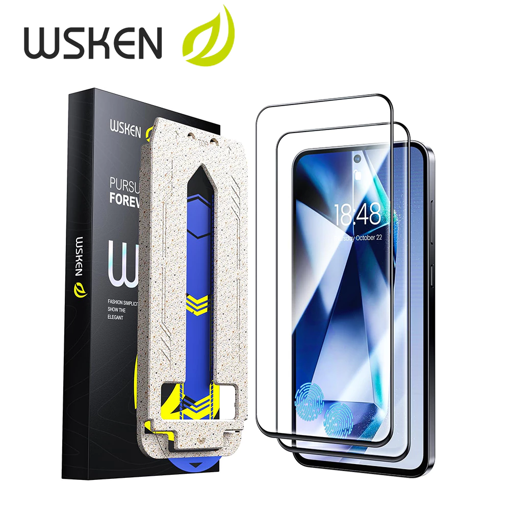 WSKEN ฟิล์มกันรอยหน้าจอสําหรับ Samsung S25FE ฟิล์มความเป็นส่วนตัว, ฟิล์มกระจกสําหรับ Samsung S25FE S24FE, ใส, ไร้ฟอง, กันรอยขีดข่วน, 2 แพ็ค