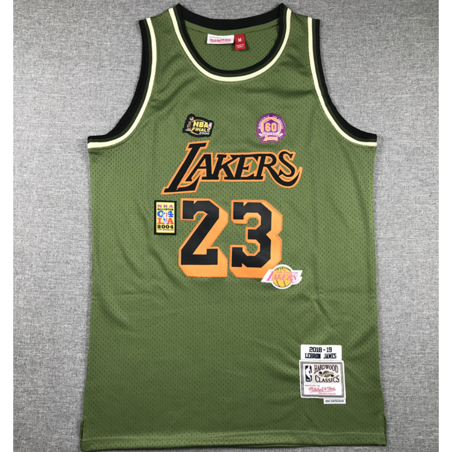 เสื้อเลเกอร์ส #23 LeBron James ปักโลโก้ สีเขียว