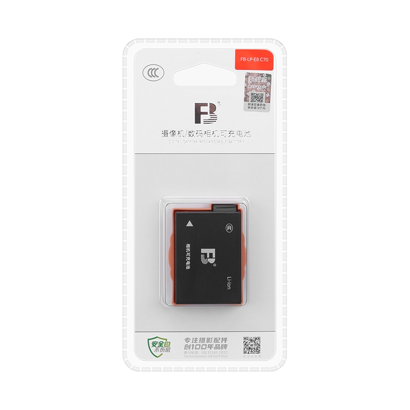 แบตเตอรี่กล้อง FB-LP-E8 สําหรับ EOS 550D / EOS 600D / EOS 650D / EOS 700D EOS Kiss X4 / EOS Kiss X5 