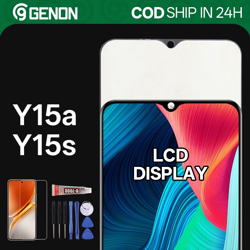 Genon IPS LCD สําหรับ Vivo Y15a / Y15s จอแสดงผล LCD หน้าจอสัมผัสพร้อมชิ้นส่วนทดแทนกรอบ