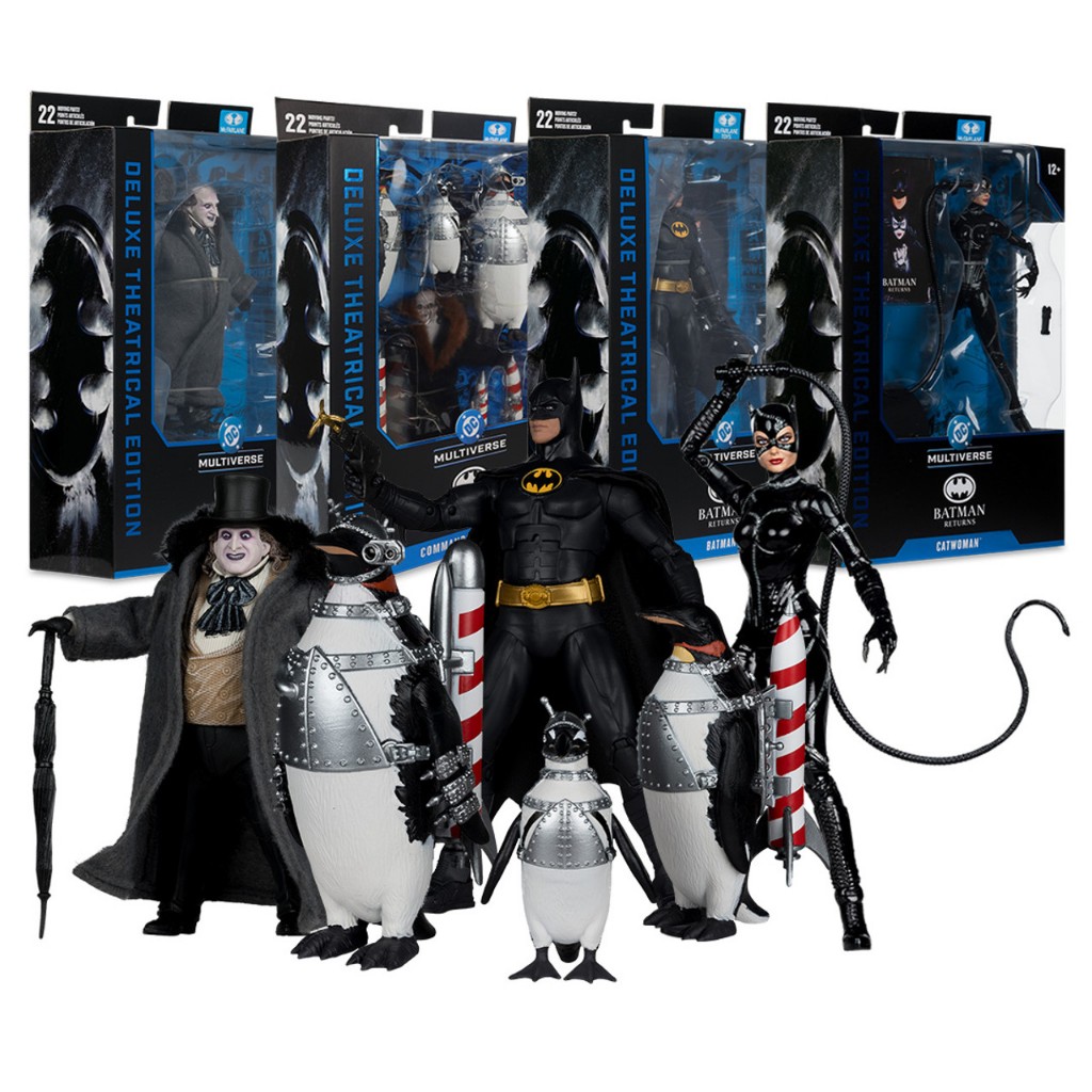 McFarlane ของเล่น Batman Returns The Penguin Catwoman Batman Max Shreck Commando Penguins DC Multive