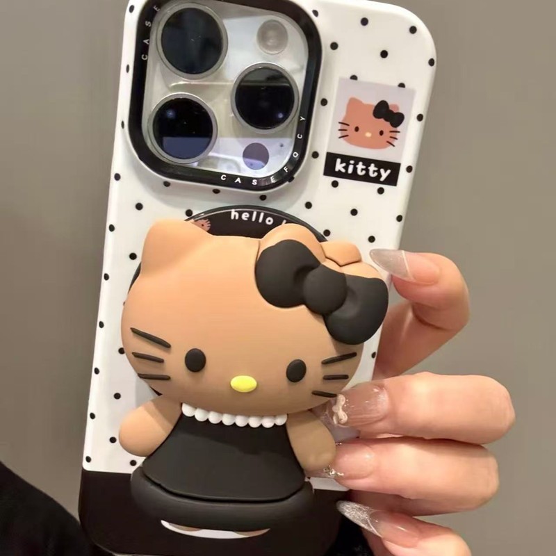 IPhone 17 Pro max 16 Pro max Black dress cat Pattern PC Material เคสโทรศัพท์