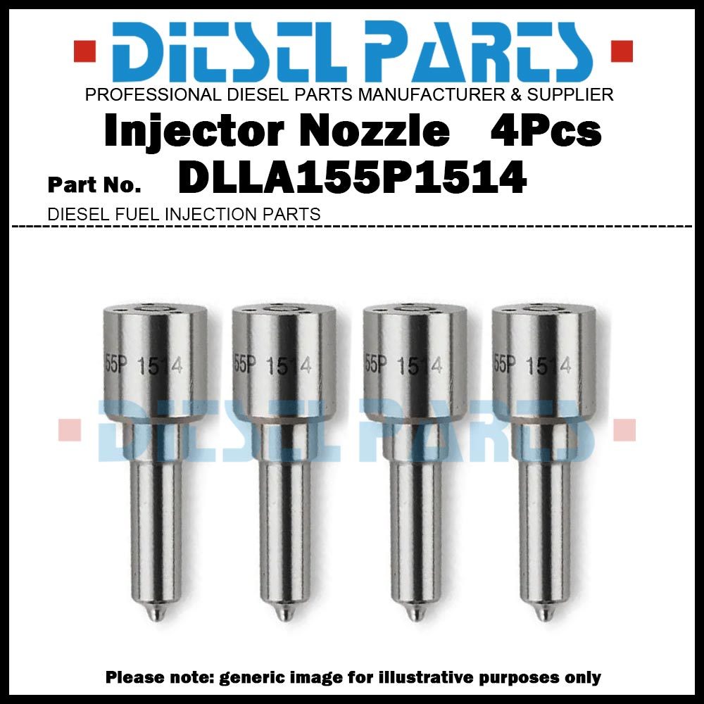 4x ดีเซลหัวฉีดน้ํามันเชื้อเพลิงหัวฉีดเคล็ดลับ DLLA155P1514 สําหรับ Ford Ranger Everest Mazda BT-50 3