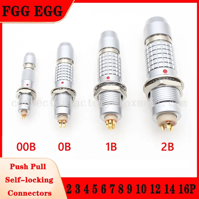 1 ชุด 5 ชุด FGG EGG 00B 0B 1B 2B Push Pull Self-locking Connectors ชายปลั๊กหญิงซ็อกเก็ต 2 3 4 5 6 7 