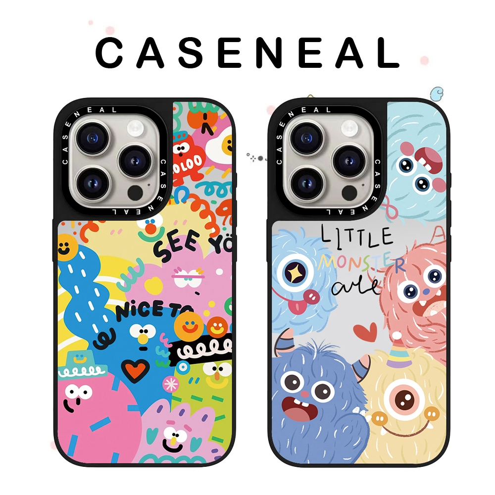 CASENEAL Little Monster คุณภาพสูงกระจกเคสโทรศัพท์เหมาะสําหรับiPhone 17ProMax 17pro 17 air 16promax 16 15promax 15 14promax 13 13Promaxแฟชั่นAnti Drop Hard Case