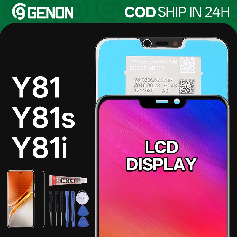 Genon IPS LCD สําหรับ Vivo Y81 / Y81s / Y81i จอแสดงผล LCD หน้าจอสัมผัสพร้อมชิ้นส่วนทดแทนกรอบ