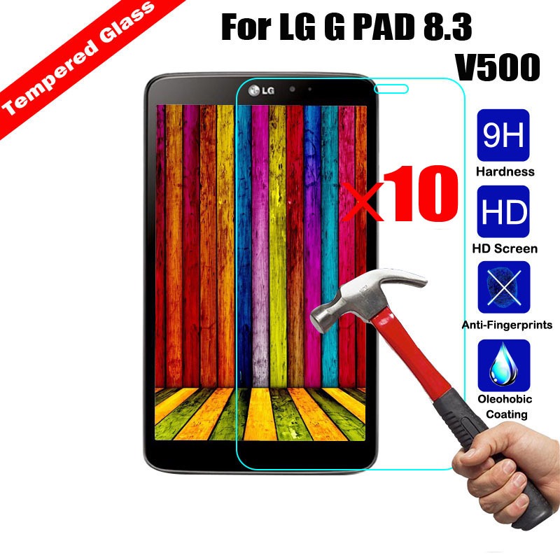 10 ชิ้นป้องกันหน้าจอสําหรับ LG G PAD 8.3 V500/G PAD 8.0 V480/G Pad 7.0 V400 V410 9H Premium Clear HD
