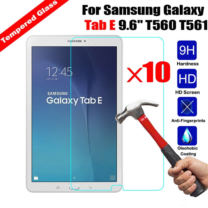 10 ชิ้นป้องกันหน้าจอสําหรับ Samsung Galaxy Tab E 9.6 T560 T565/Tab E 8.0 T377/Tab A 10.1 P580 N พรีเ