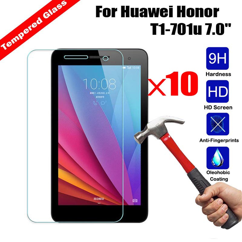 10 ชิ้นป้องกันหน้าจอสําหรับ Huawei Mediapad T1-701u 7.0 / M2 PLE-703L 7.0 / M3 Lite 10.1 / Mediapad 