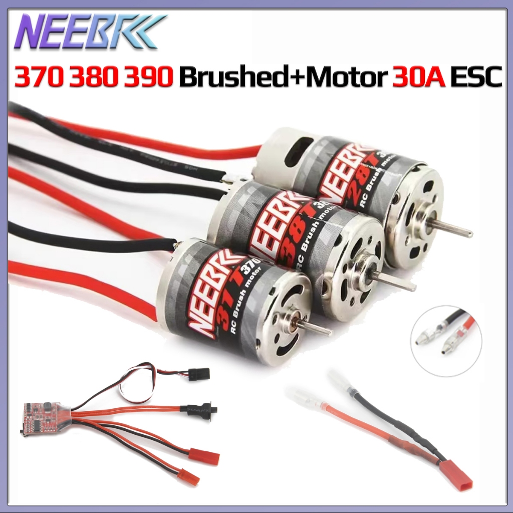 NEEBRC 370 380 390 RC Crawler แปรงมอเตอร์ 30A ESC สําหรับ 1/12 1/14 1/16 รถ AXIAL SCX24 B17 TAM54393 TRX 7075 HSP RGT